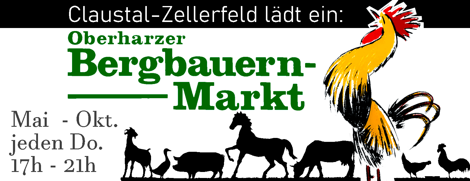 buntes Plakat zum Markt in Claustal-Zellerfeld